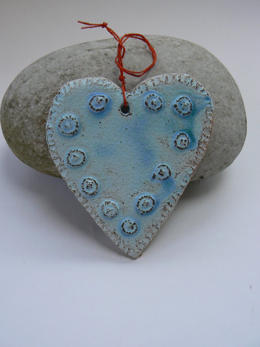 Turquoise Ceramic Heart 