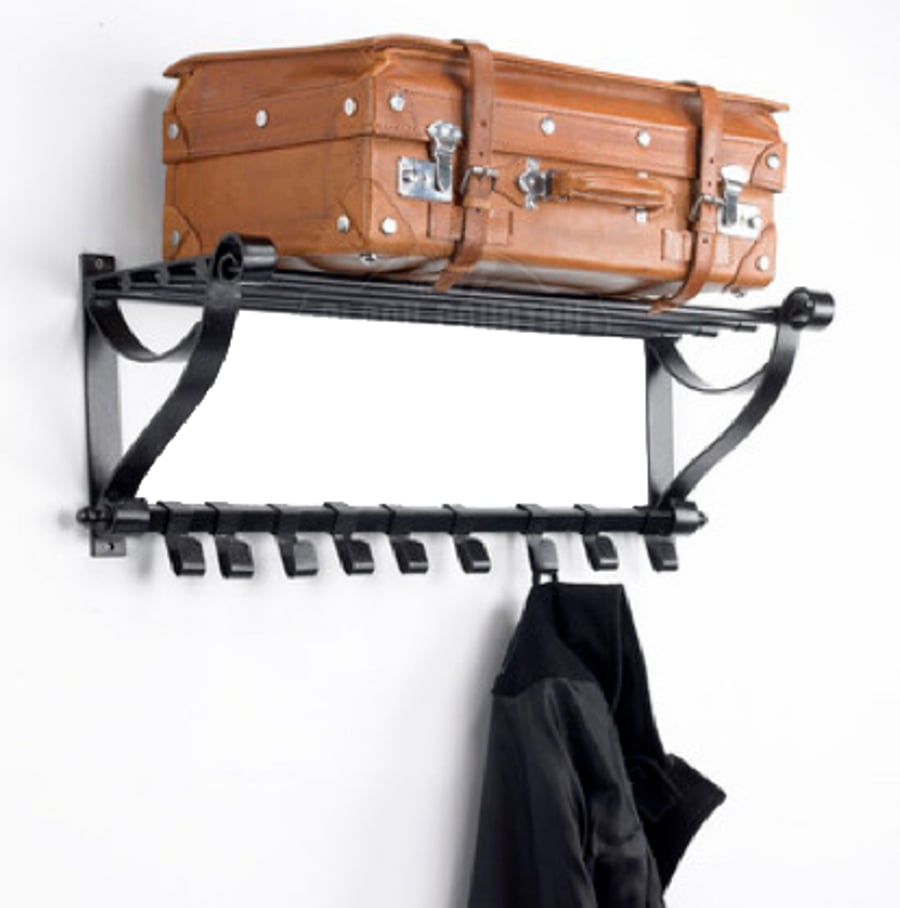 Blacksmith Cloakroom Luggage Rack for Kitchen, Hallway or Bathroom Storage