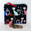 Coin purse, small purse, cats.