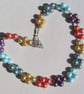 Shell Pearl Statement Beaded Vibrant Multi-Coloured Necklace "Rainbow" - Image 3