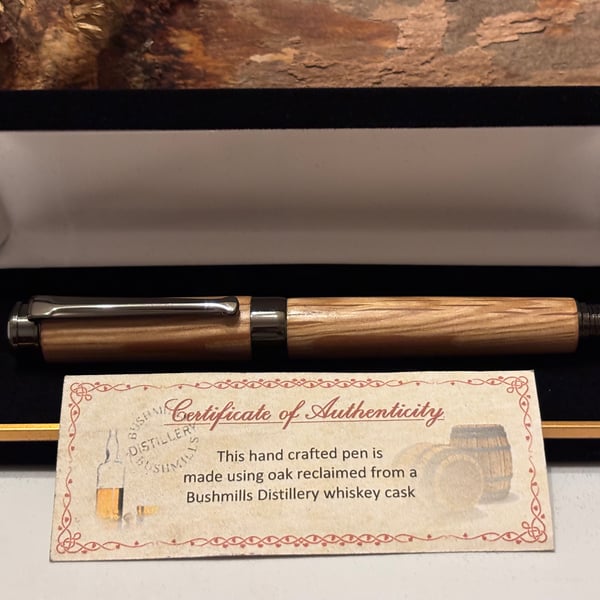 Bushmills  Whisky Barrel Oak Fountain Pen - Oldest Licensed Whisky Distillery