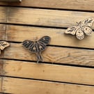Luna Moth Garland, Mystical Moth Bunting, Celestial Wall Decor, eco friendly 
