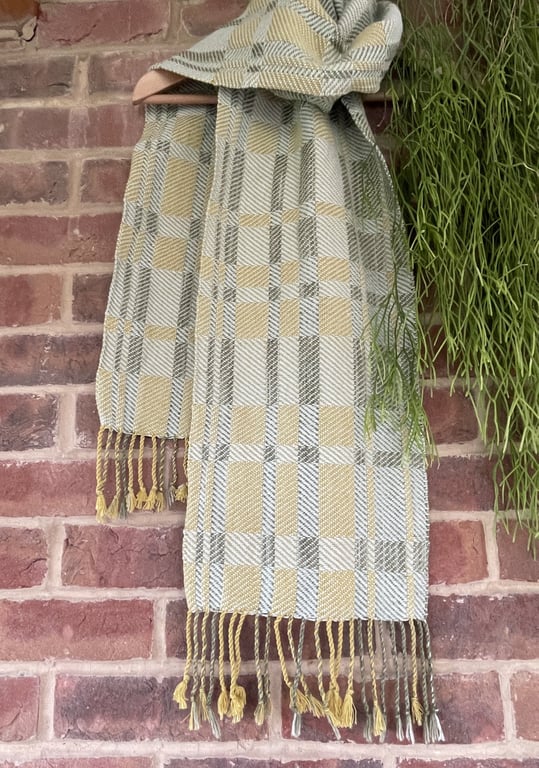 Handwoven Cotton and Alpaca Scarf