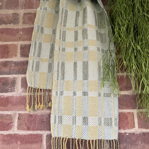 Handwoven Cotton and Alpaca Scarf
