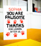 Personalised Thank You From Dogs, Cats, Pets For Pet Sitter, Kennels, Vet - Image 2