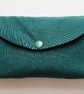 Forest green foldable shopping bag with a drawstring  - Image 3