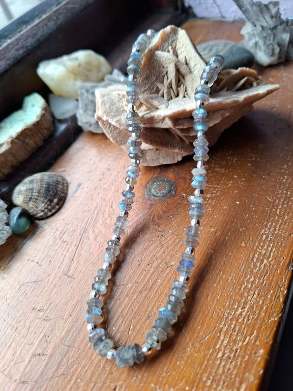 Labradorite and Sterling Silver Necklace