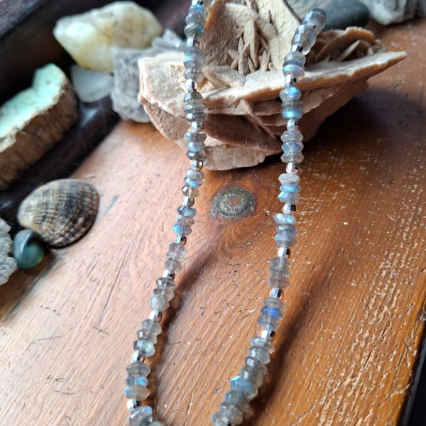 Labradorite and Sterling Silver Necklace