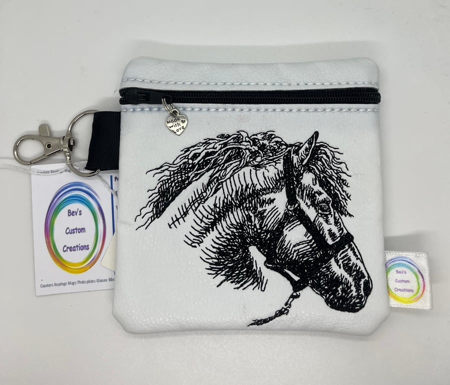 Horse Embroidered small bag