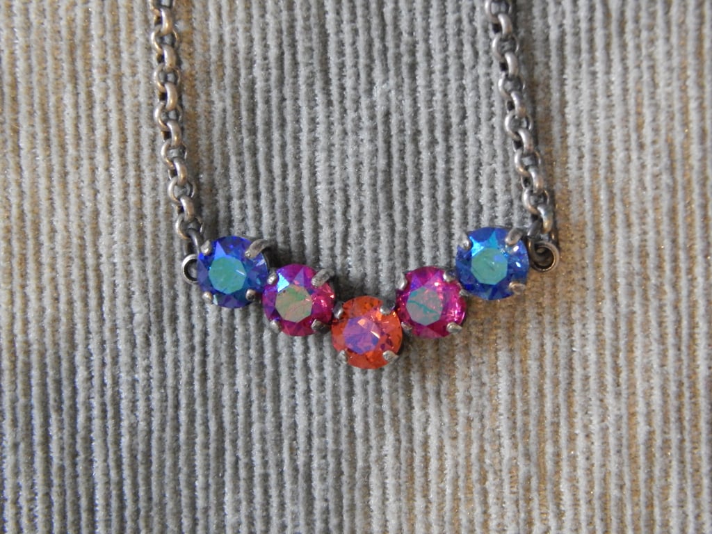 Sapphire Illumine, Fuchsia Illumine & Padparascha Illumine Swarovski Chain Style