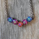 Sapphire Illumine, Fuchsia Illumine & Padparascha Illumine Swarovski Chain Style