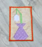 Snowdrop in a Vase Fabric Mug Rug - Image 2