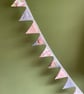 Mini (dresser) bunting in shades of pink and blue - Image 4