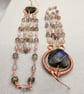 Labradorite Heart & Copper Cascade Earrings - Image 10