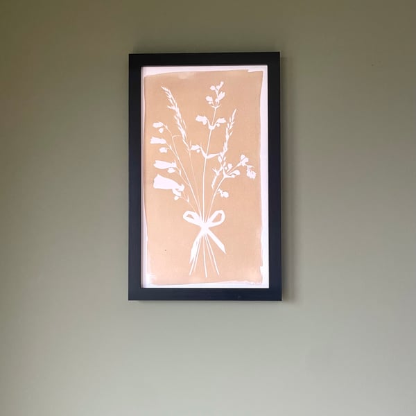 A Posy of Penstemon with Grasses Neutral