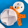 Pop-up snowman 3D Christmas card