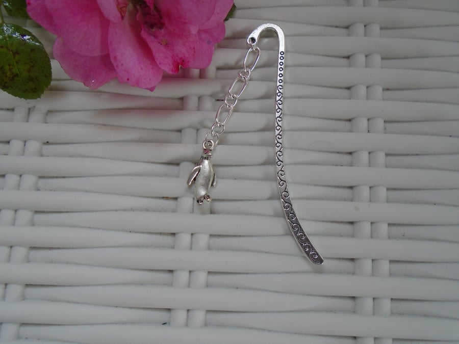 Silver Plated Penguin Bookmark 
