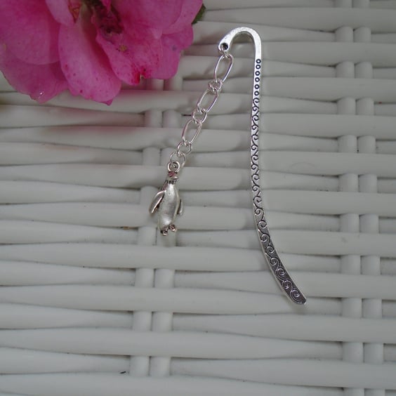 Silver Plated Penguin Bookmark 