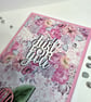 Handmade Just For You Floral DL Card - Image 3