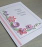 Handmade 100th Birthday Card, Quilled Pink & Lilac Floral Card - Image 6
