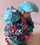 POLYMER CLAY FUNGI SCULPTURE - MUSHROOM SCULPTURE - POLYMER CLAY MUSHROOMS - Image 1