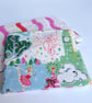 Christmas zipped purse - Pink tree, Santa or Skater, upcycled fabric - Image 3