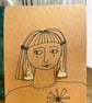 Fine silver tiny dotty hearts earrings - with hand drawn gift card