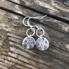 Pure silver starfish charm earrings