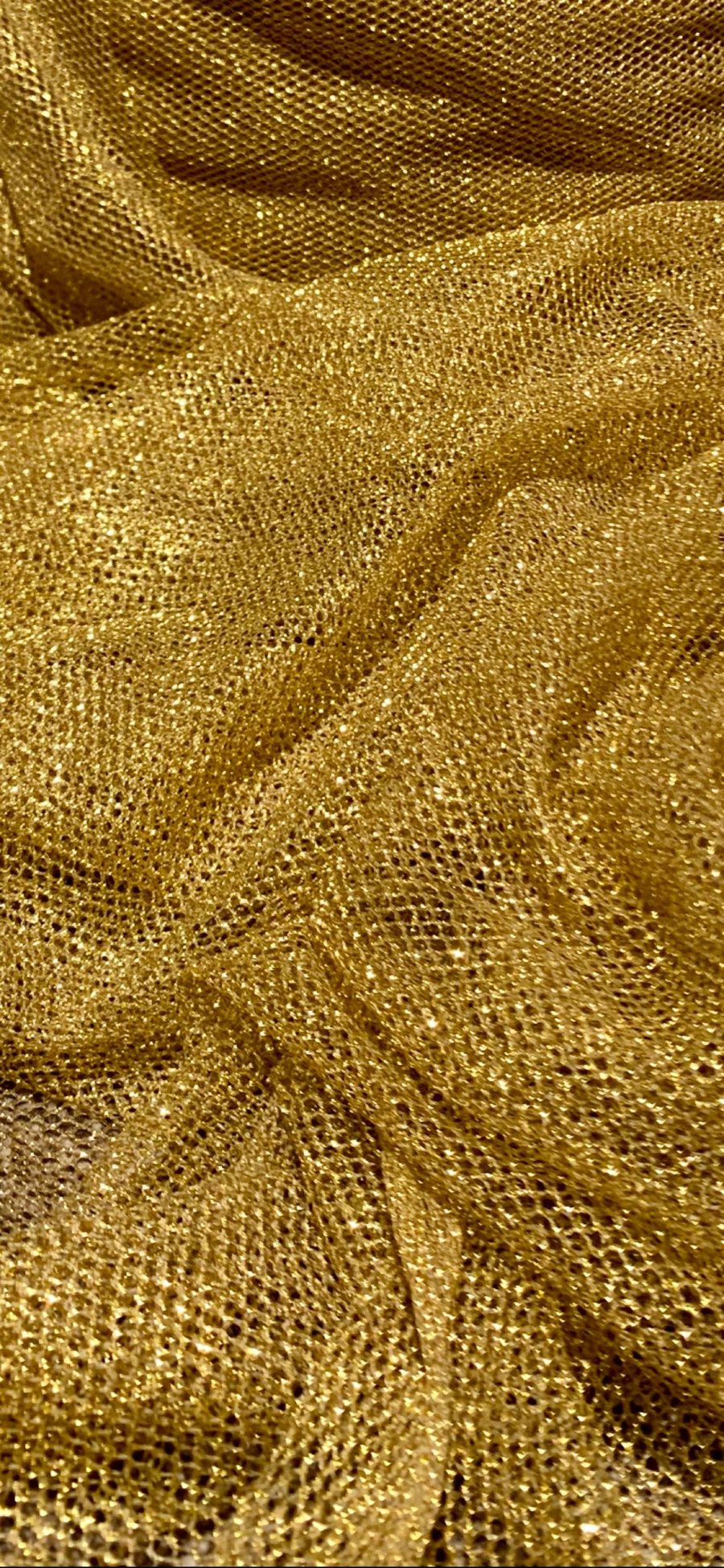 Gold Fishnet Chainmail Mesh Net Fabric 58'' PRICE PER METER