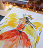 Inky and paint rose hip angel  - Image 5
