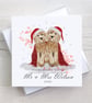 Personalised First Christmas Mr & Mrs card,1st Christmas married 2026,Cockapoo