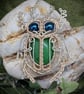 Semi-precious stone wire wrapped Scarab Beetle - Image 2