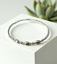 Sterling Silver Noodle Bracelet with Round & Oval Beads - Image 1
