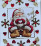 Hand Crafted Decoupage Chistmas Card - Happy Christmas (3358) Father Christmas