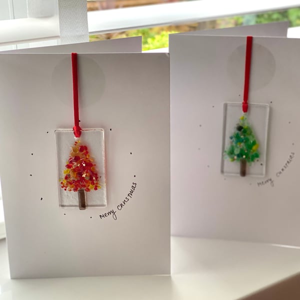 Fused glass “keepsake” Christmas card