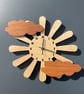 Sun & Clouds Wooden Clock