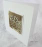 ECO PRINT HAND EMBROIDERED CARD DAISIES - Image 3