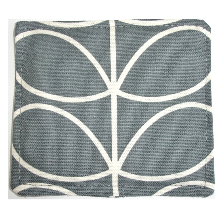Grey Coasters Set of 4 Dark Grey Cotton Fabric