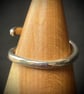Unique Handmade Sterling Silver Single Spiral Ring with Hammered surface  - Image 3