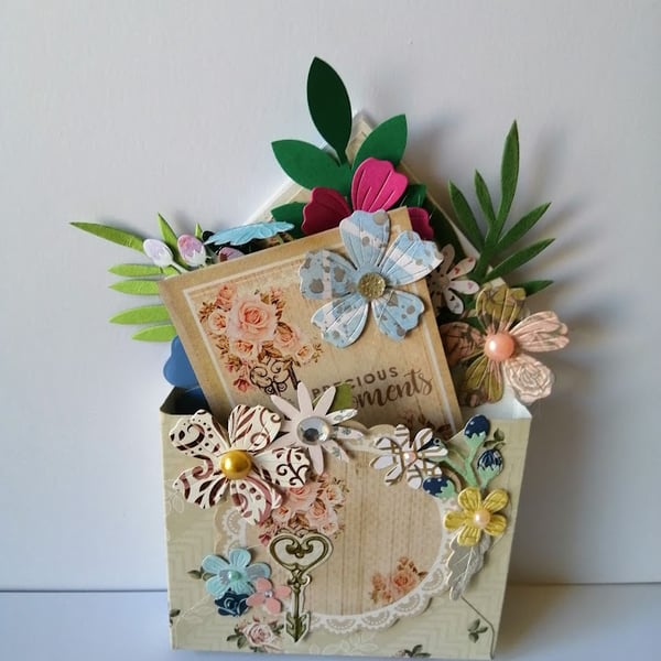  Envelope Box Flower Bouquet Card