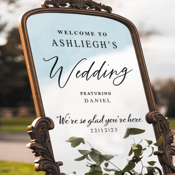 Wedding Featuring Welcome Sign Personalised Sticker For DIY Welcome Sign