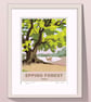 Epping Forest, retro style travel poster A4 - Image 4