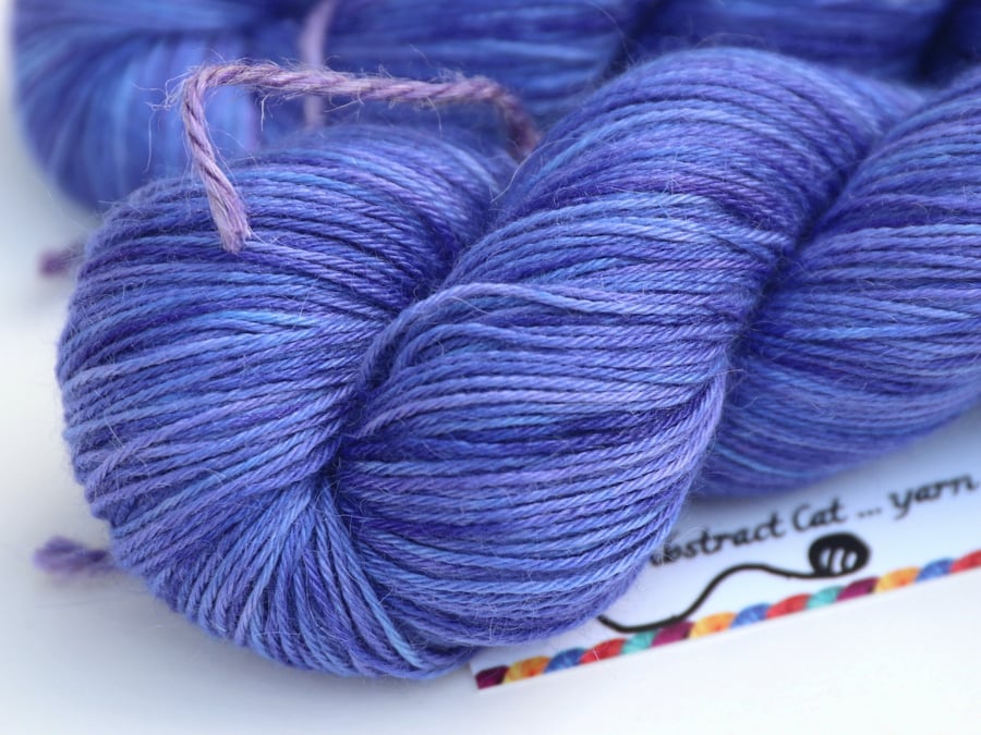 SALE: Periwinkle - Silky baby alpaca 4 ply yarn