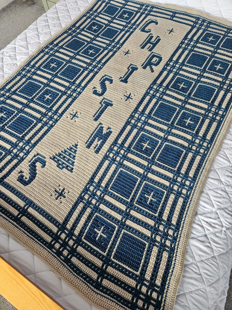 Christmas Crochet Blanket throw
