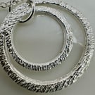 Open Circle Silver Necklace 