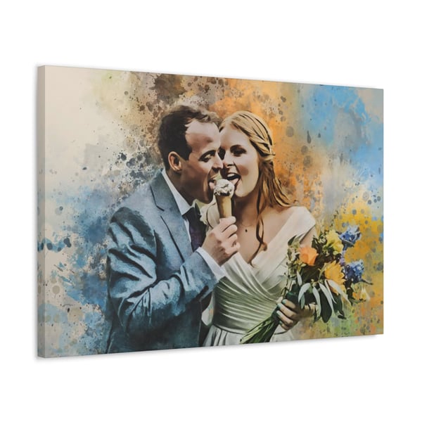 Personalised photo to Canvas Canvas Ready to Hang Custom picture, Canvas Couple