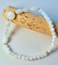Mother Of Pearl Rose Bracelet - Handmade Gift, Wedding, Bridesmaid, Anniversary - Image 4