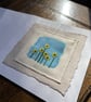 Sunflowers, hand embroidered keepsake card - Image 3