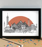 Cairo Skyline Art Print - Image 1