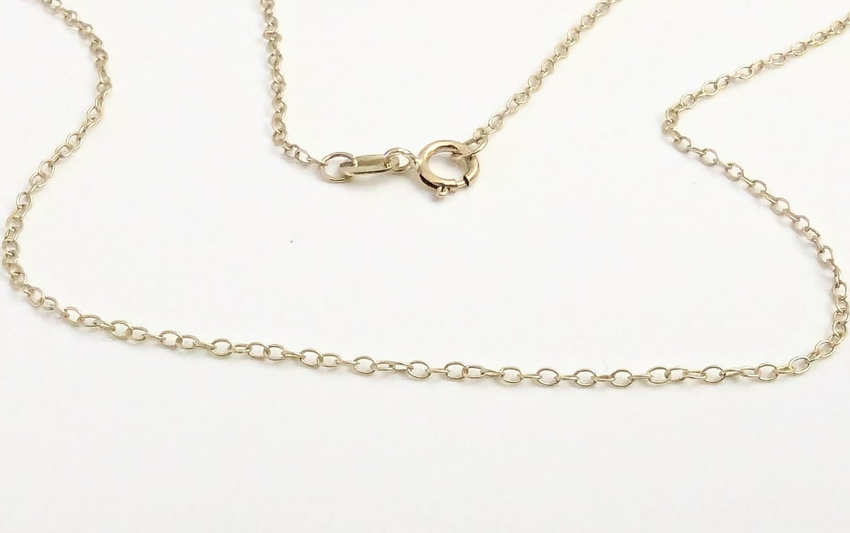 Gold 9 carat Light Curb Chain: Recycled Silver, 1.5mm Link